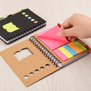 Spiral <strong>Notebook</strong> <strong>with</strong> Self-Adhesive Colored <strong>Index</strong> Tab Divider Lined Pen Holder Notepad Including Sticky <strong>Note</strong> Paper Memo Pad - Product Image 3