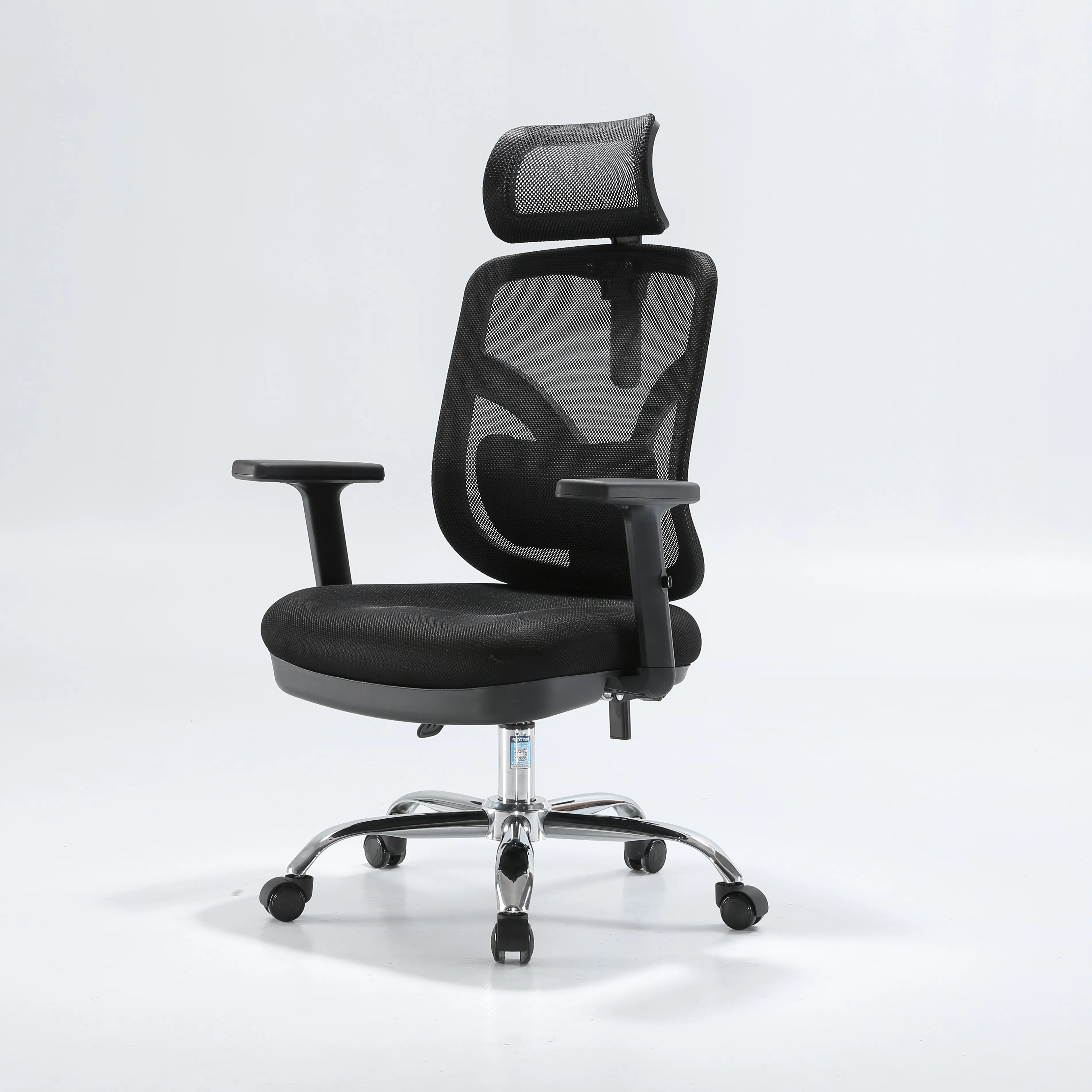 Silla de oficina ergonómica de metal, sillón reclinable giratorio de alta calidad, color gris, con certificado bimfa