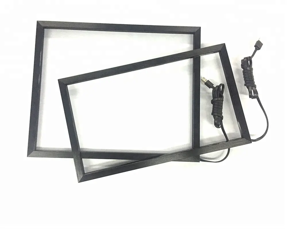Armação de metal 22 polegadas, suporte de parede incorporado quadro aberto à prova de poeira infravermelho tela sensível ao toque industrial monitor lcd