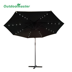 High Quality 3M Offset Patio Umbrellas With <strong>LED</strong> <strong>Lights</strong>