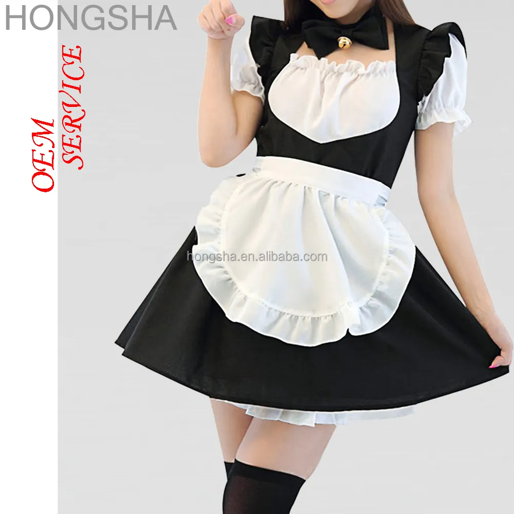 Giapponese Costumi Cosplay Lolita Vestito Dal Tubo Sissy Maid Mini Vestito HSD1526