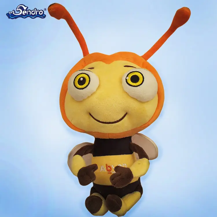 Abeja de peluche de ojos grandes, abeja de dibujos animados, mascota, insecto, animal, juguete, hecho en China