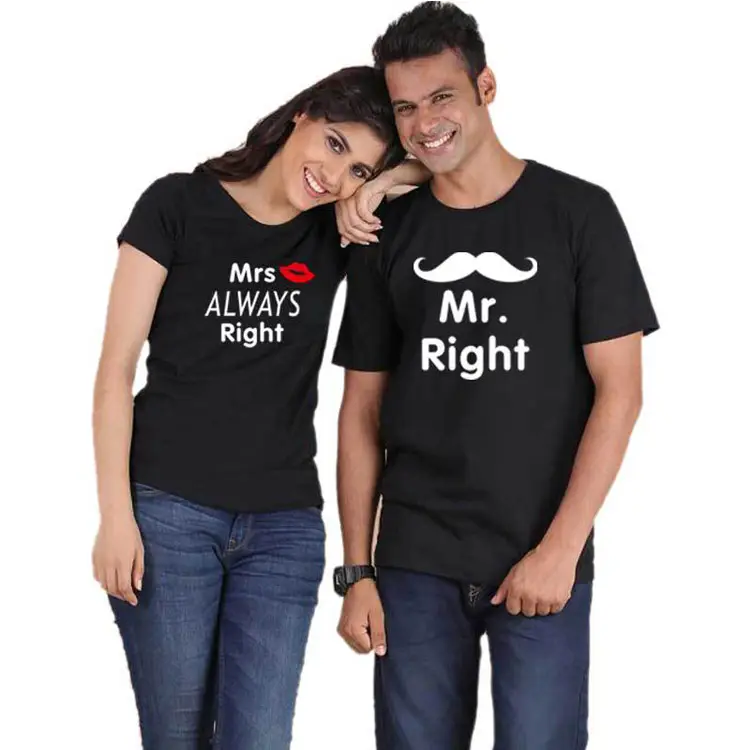 Men women custom shirt family outfit matching t shirts for couples