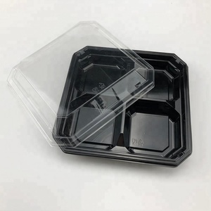 חד פעמי החדשים פלסטיק ארוחת Prep מכולות עם 4 תאים הצהריים תיבה