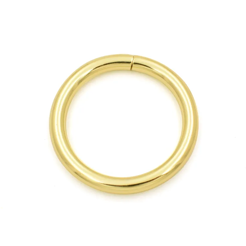 RTS sac à main matériel 32mm diamètre intérieur fendu rond ouvert décoratif laiton métal anneau O ring