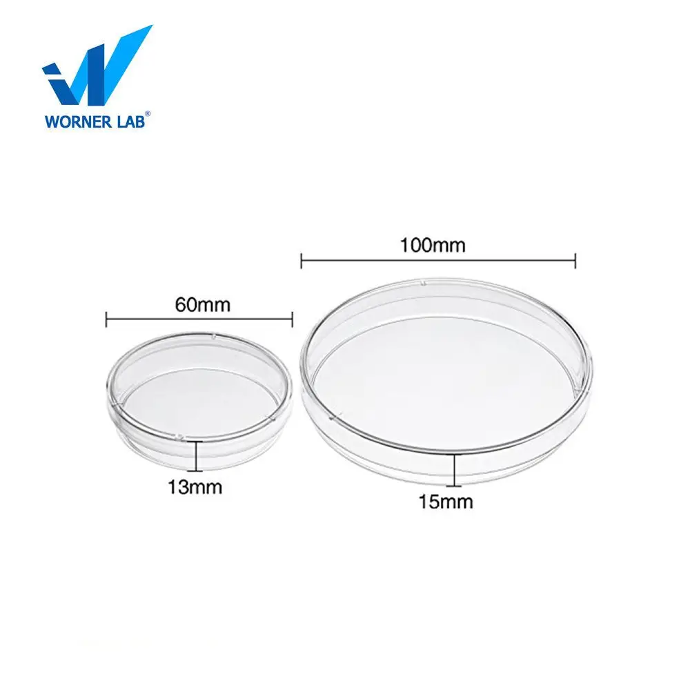 Plato de petri de plástico de alta calidad, plato de petri estéril de plástico para uso en máquina