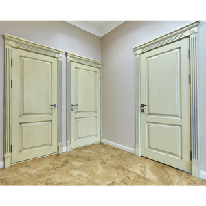 High Quality Solid Wooden 2 Panels <strong>Wood</strong> <strong>Door</strong> Design Guangzhou - Product Image 2