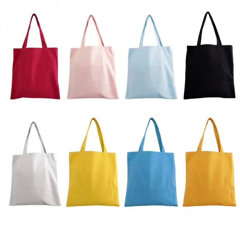 Directamente de fábrica, gran oferta, bolsa de tela de algodón orgánico personalizada, bolsa Lisa De Transporte reciclada para compras