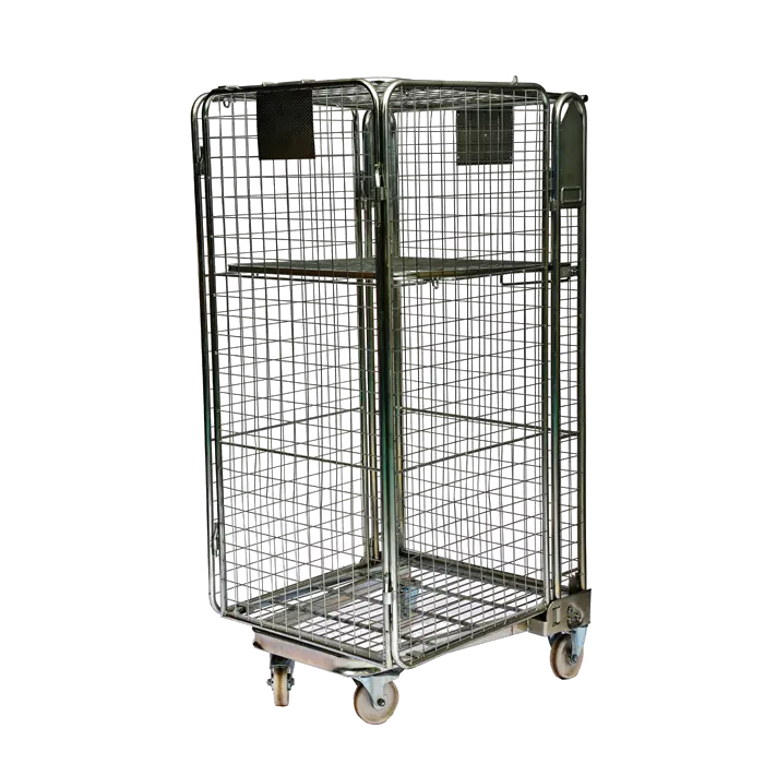 4-сторонние логистической A-каркас безопасности вкладываемая конструкция хранение складные металлические стальные грузовые сетки в рулонах из стеклянного волокна клетка контейнеры для продажи