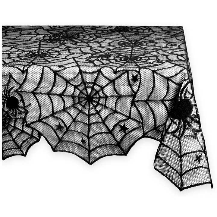 Halloween Spider Web Decoration 3m Cobweb Lace Tablecloths Hanging Festive Party Supplies for Halloween Parties 54 X 72 Inch