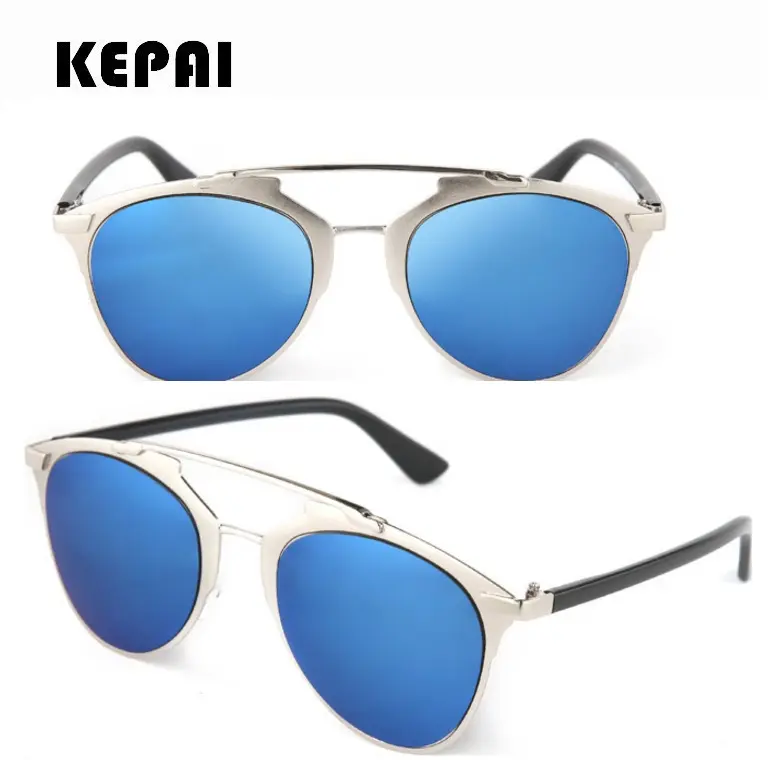 Glassesking Polarized Sunglasses Italy Design Men Acetate Sunglasses with Metal Temple