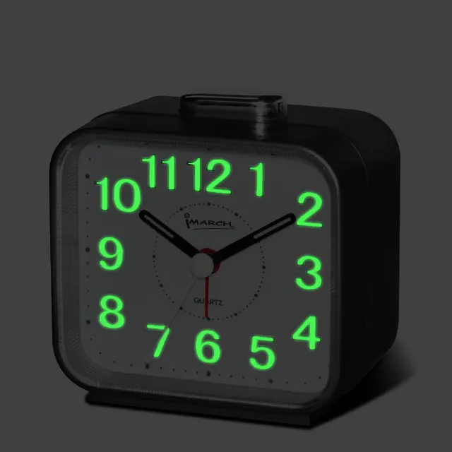 Relógio analógico imsh bm09201, relógios de quartzo, despertador para mesa de cabeceira, relógio analógico de alarme