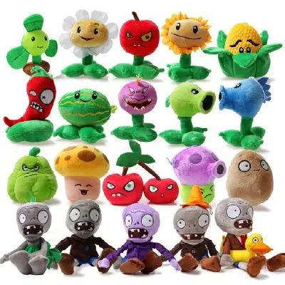 ของเล่นตุ๊กตาผ้ากำมะหยี่2รูป Plants vs Zombies สำหรับเป็นของขวัญ