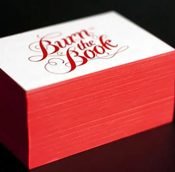 Venta caliente de logotipo personalizado brillante hoja de oro de papel de la tarjeta de negocio