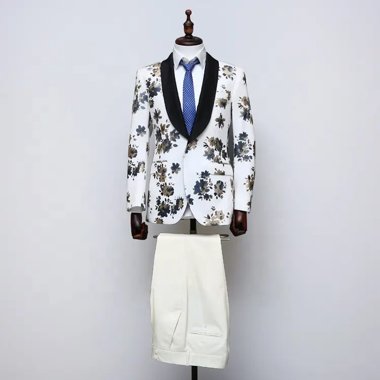 Abrigo de invierno con estampado floral para hombre, abrigo de moda de diseñador barato, venta al por mayor
