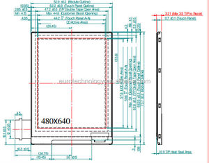 Original new <strong>2</strong>.8 inch tft transflective <strong>LCD</strong> 480x640 TD028TTEC1 for Toppoly for Handheld devices Handheld Scanning Terminal - Product Image 2