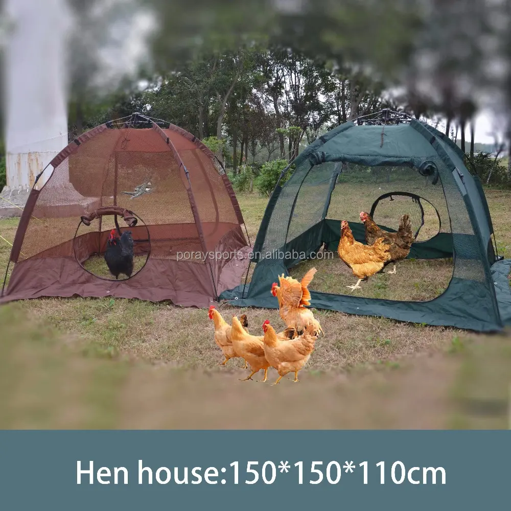 Portable POULTRY PEN PORTABLE CHICKEN AND RABBIT BIRD RUN PECK CAGE COOP PLAY Mesh Butterfly Cage Guard Cover