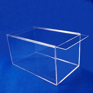 Scatola portaoggetti rettangolare in Perspex con coperchio scorrevole in acrilico trasparente personalizzato con coperchio scorrevole scatola regalo con coperchio scorrevole in Lucite acrilica