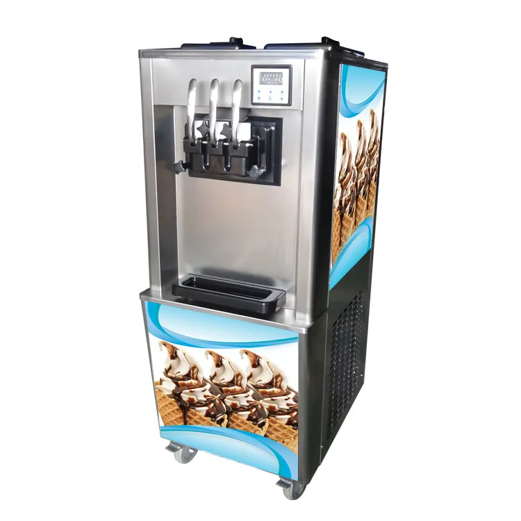 BQ322 3 Sapore (2 + 1 Torsione) Vendita Calda Frozen Yogurt Commerciale Soft Ice Cream Macchina