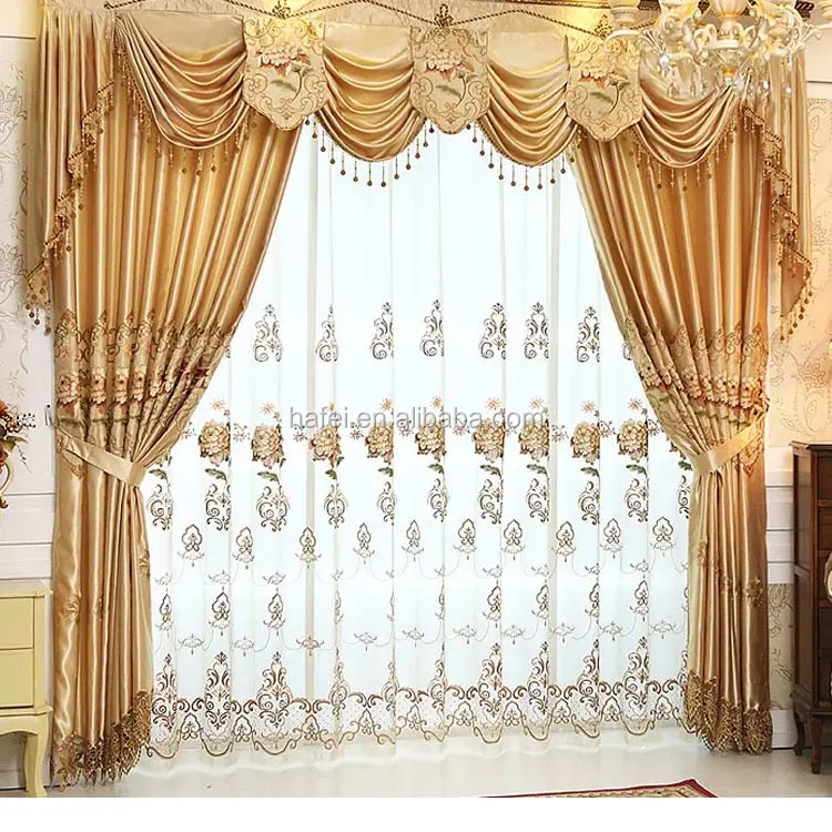 Las mejores cortinas de tela árabe para sofá o cortina 100% poliéster para el hogar
