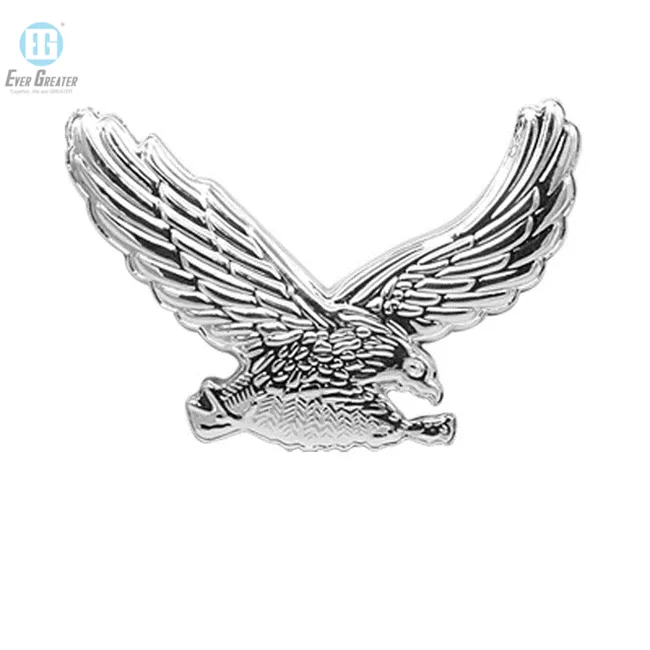 Personalizado carro impermeável emblema águia emblema carro emblema águia 3M autoadesivo de alumínio