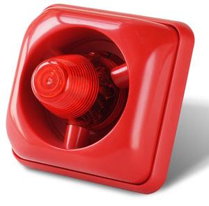 מיני strobe אור אש מעורר 12v <span class=keywords><strong>LED</strong></span> אדום 24V עם מהבהב אזעקה 15-30VDC