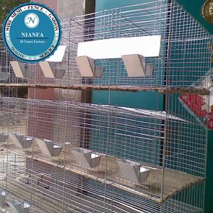 Popolare 3 piani gabbia di coniglio Guangzhou fabbrica per fattoria scherma Kenya Nigeria Tanzania-saldato filo di stoffa a trama semplice tecnica - Product Image 1