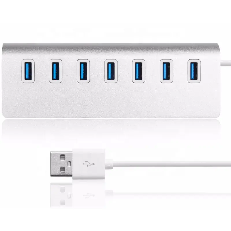 Usb3.0 hub 3.0 multi porto desktop oem bateria alimentada por rede otg usb hub 7 portas