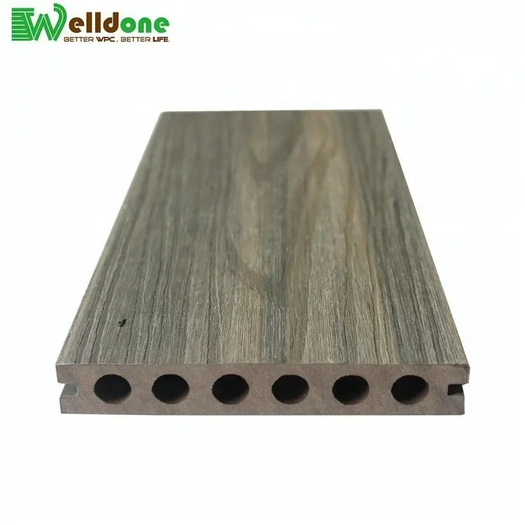 Piscina impermeabile a buon mercato antiscivolo 3d goffratura prezzo economico coestruso wpc composito decking copertura del pavimento esterno ricoperto