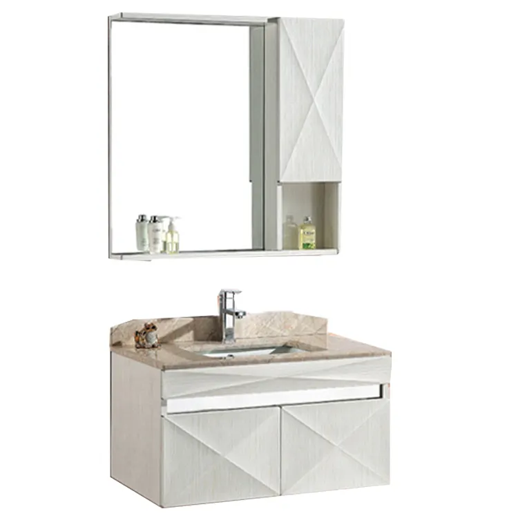 aluminum bathroom basin cabinet/ cabinet bathroom design/wall mounted sliding bathroom mirror cabinet set 80cm