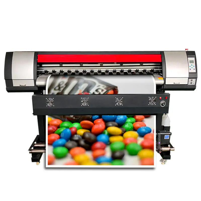 Ecosolvente impressora plotter, novos desenhos xp600 vinil bandeira de impressão máquina 1.8m grande formato impressora