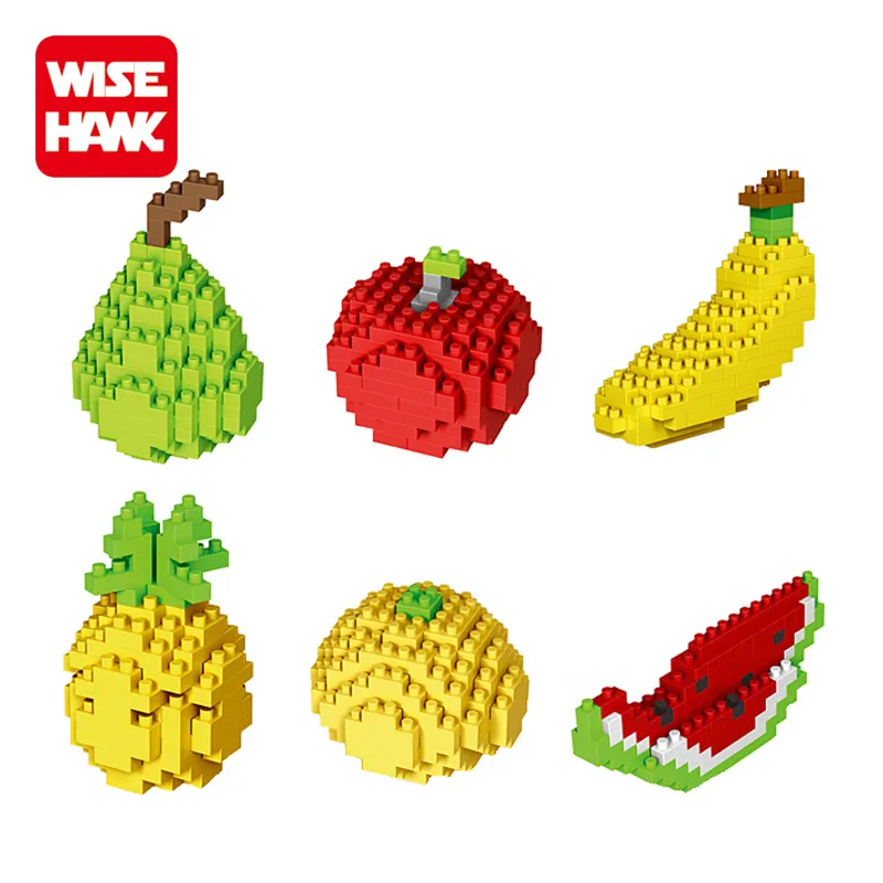 Wisehawk Kinder Mini Bausteine Küche Set Plastiks pielzeug Obst und Gemüse