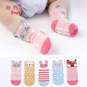 Toptan anti kayma karikatür pamuk bebek çocuk sevimli boy tüp çorap çorap - Product Image 1