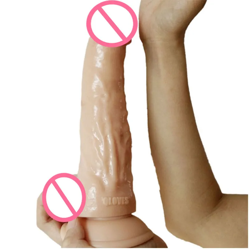 FAAK Commercio All'ingrosso CALDO IN PVC Medico Prodotti pene di gomma unisex giocattolo del sesso anale spina dildo 10 pollici per le donne