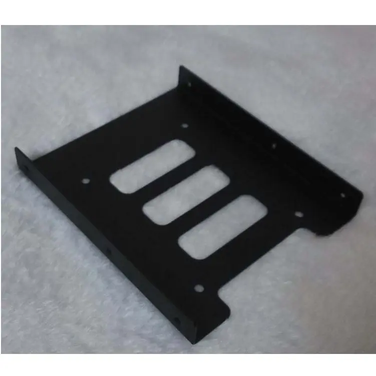 Metal HDD Adapter Kit Support 2.5 "SSD zu 3.5" PC Bay Hard Disk Drive Mounting Bracket Black Color