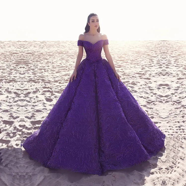 Robe de mariée violette, exquise robe de mariée, 15 pièces, 2023