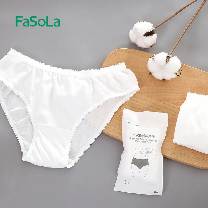 FaSoLa full-algodão calcinha Descartável maternidade calcinha de papel Descartáveis viagem calções