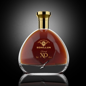 Lüks 700ml temizle cam likör şişesi ile ağır gümüş sıcak damgalama çıkartması Cap mantar Brandy Tequila veya şampanya için mühürlü - Product Image 2
