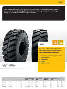 AEOLUS AL59 20.5R25 23.5R25 26.5R25 35/65R33 yükleyici, DOZER ve yeraltı makine servisi