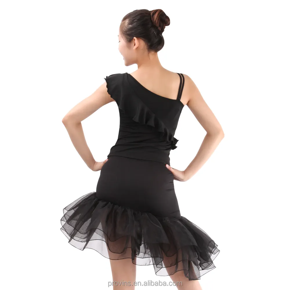 Vestido de baile latino de tul con cola de pez nuevo diseño de Beijing Dansgirl (WL02002)