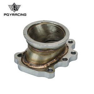 TURBOCHARGER ADAPTOR FLANGE <strong>T25</strong> T28 GT25 GT28 5 BOLT to 2.5&quot; v Band TURBO OUTLET DOWNPIPE FLANGE ADAPTER PQY4827 - Product Image 2