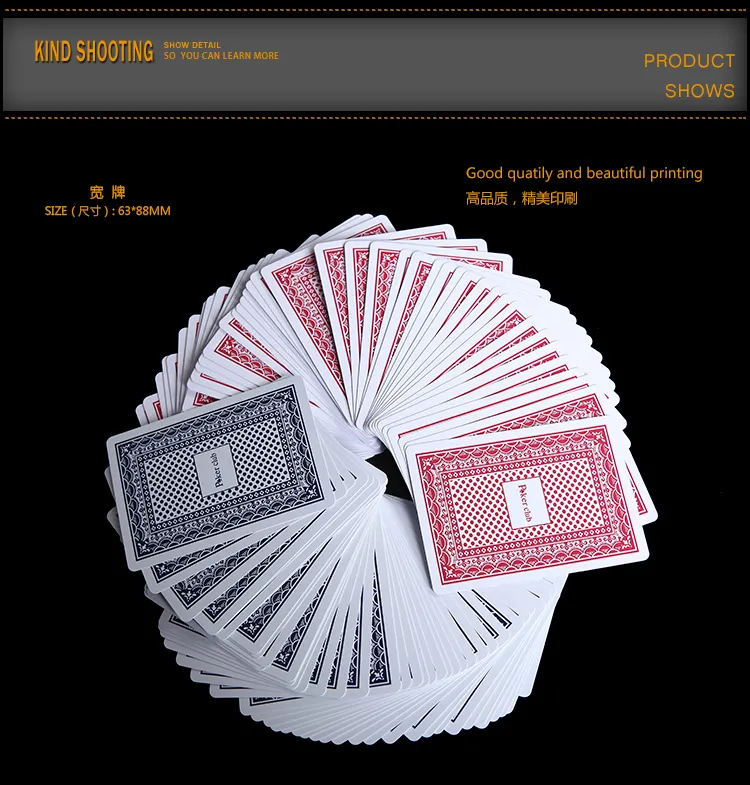 Cartas de pôquer de casinho, clube de poker, 100% impermeável, cartão de plástico pvc