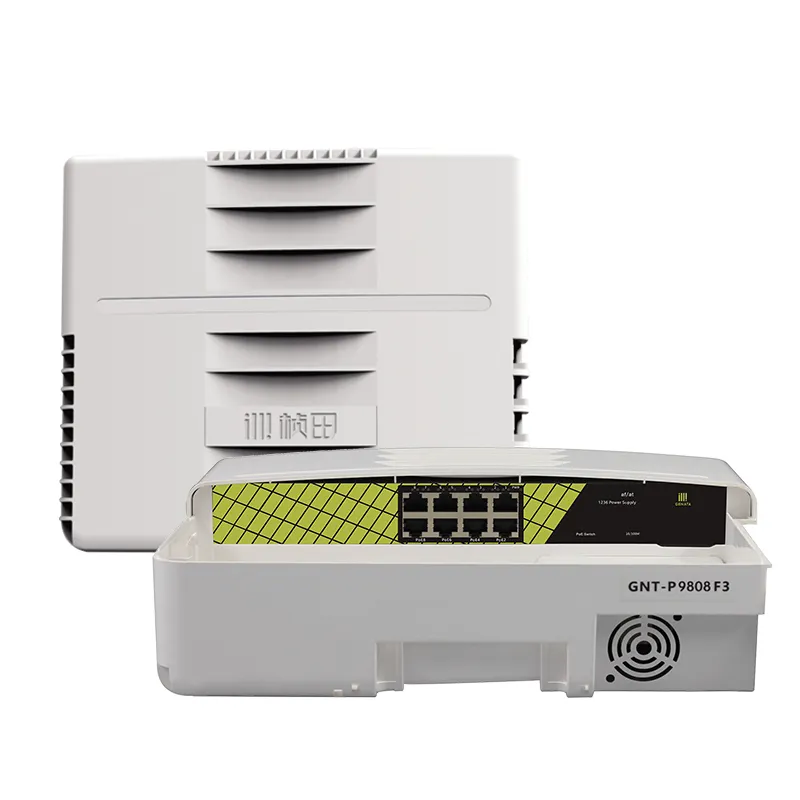 GENATA — interrupteur réseau intelligent, 8 ports, ethernet rapide, poe, 48V, OEM, pour réseau extérieur