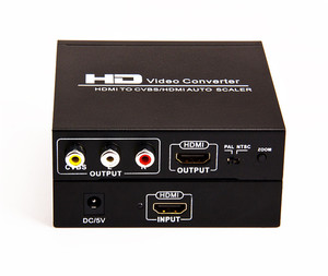 Convertidor Justlink HDMI a RCA y HDMI, adaptador HDMI a AV 3RCA y HDMI compatible con 1080P, PAL, NTSC para TV HD y TV más antigua - Product Image 1