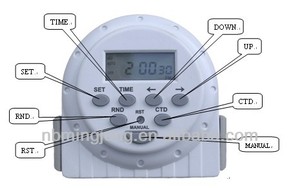 7 Day Heavy Duty Digital Programmable Timer TE158 115V 60Hz Dual Outlet IndoorためLamp Light - Product Image 5