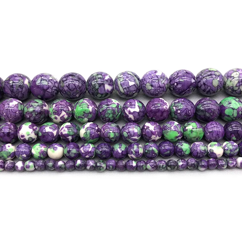 Nuovi arrivi viola gemme preziose perline gioielli in pietra branelli allentati per monili che fanno (AB1663)