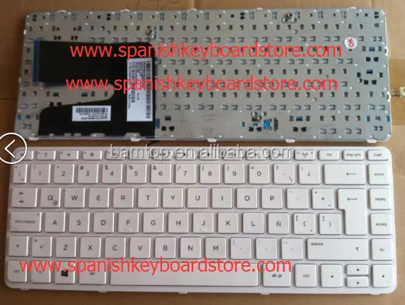 قائمة الأسعار ل HP 14-E مع إطار أبيض اللون الأبيض اللاتينية الإسبانية لوحة مفاتيح الكمبيوتر R62 AER62L00220 2B-06830Q111 722129-161 724253-16