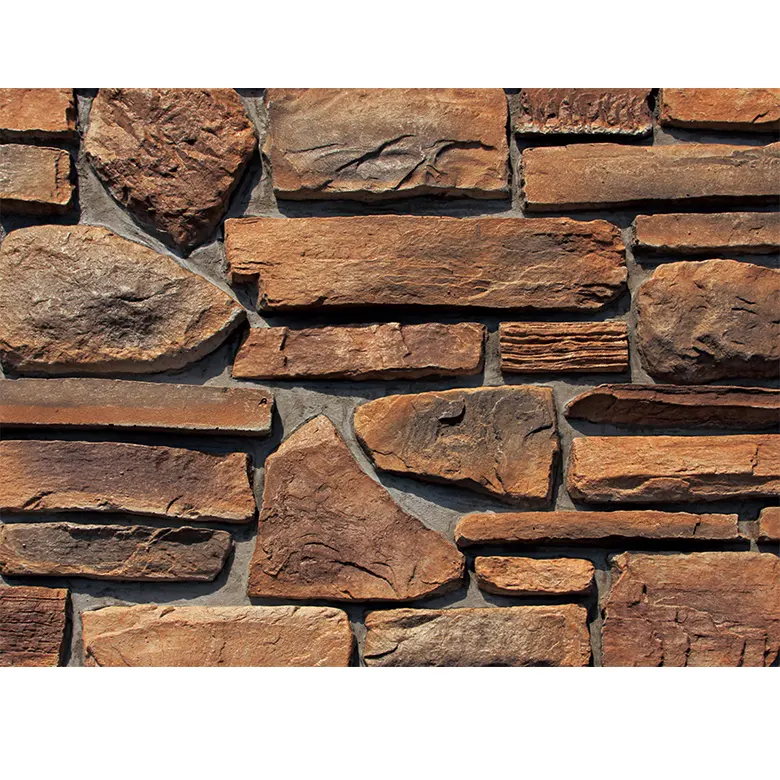 Revestimiento de pared de piedra Artificial 3D, revestimiento de pared de piedra natural, panel apilado, piedra de cultivo