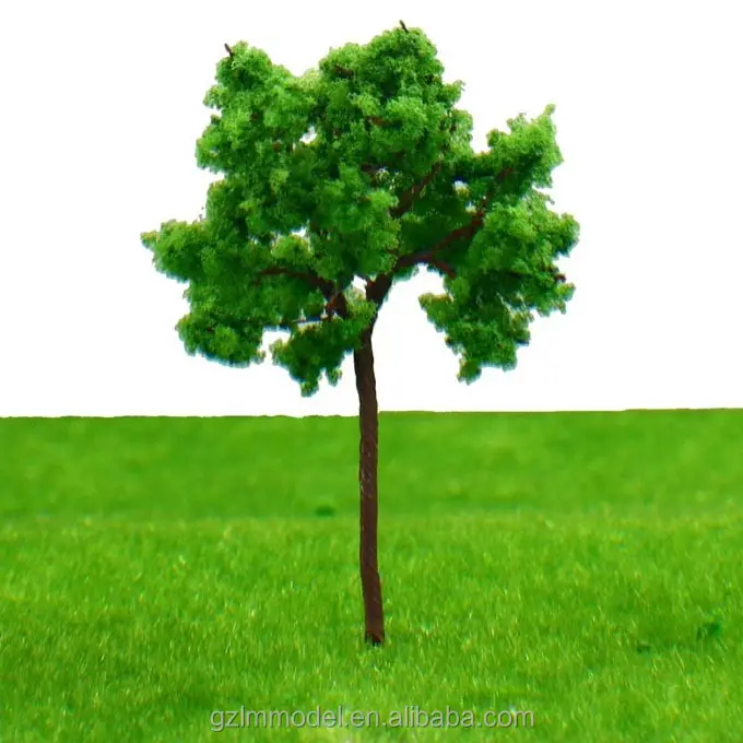 鉄道レイアウト用モデルスケールツリー/小さな金属の木/スケールミニチュアモデル緑の木