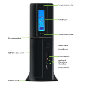 Micro <strong>Computer</strong> case With <strong>LCD</strong> <strong>Display</strong>. Desktop Slim Mini Tower - Product Image 5